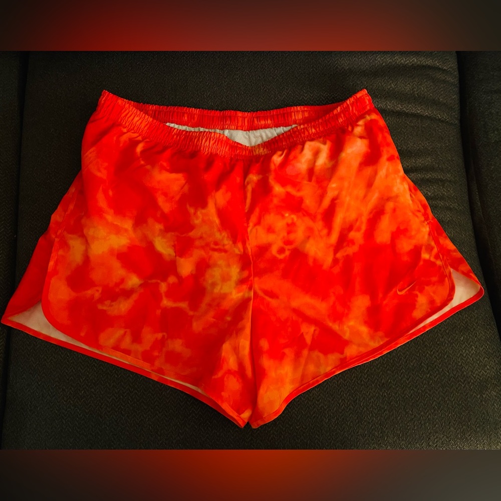Nike Shorts Orange Tie Dye